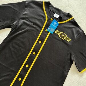 Chevrolet GM Official Licensed Baseball Jersey Black Yellow NWT Small